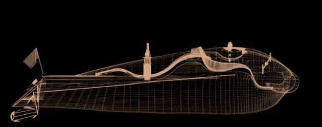 Vista laterale — wireframe